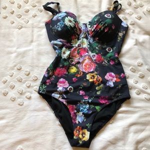 Ted Baker floral underwire one piece swimsuit